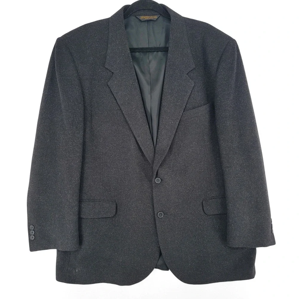 Botany 500‎ Camel Hair Blazer Men's Large Vintage Classic Dark Academia EUC